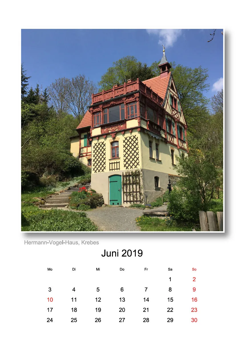 A4 - Vogtland-Kalender 2019 - 14 Seiten - Spiralbindung