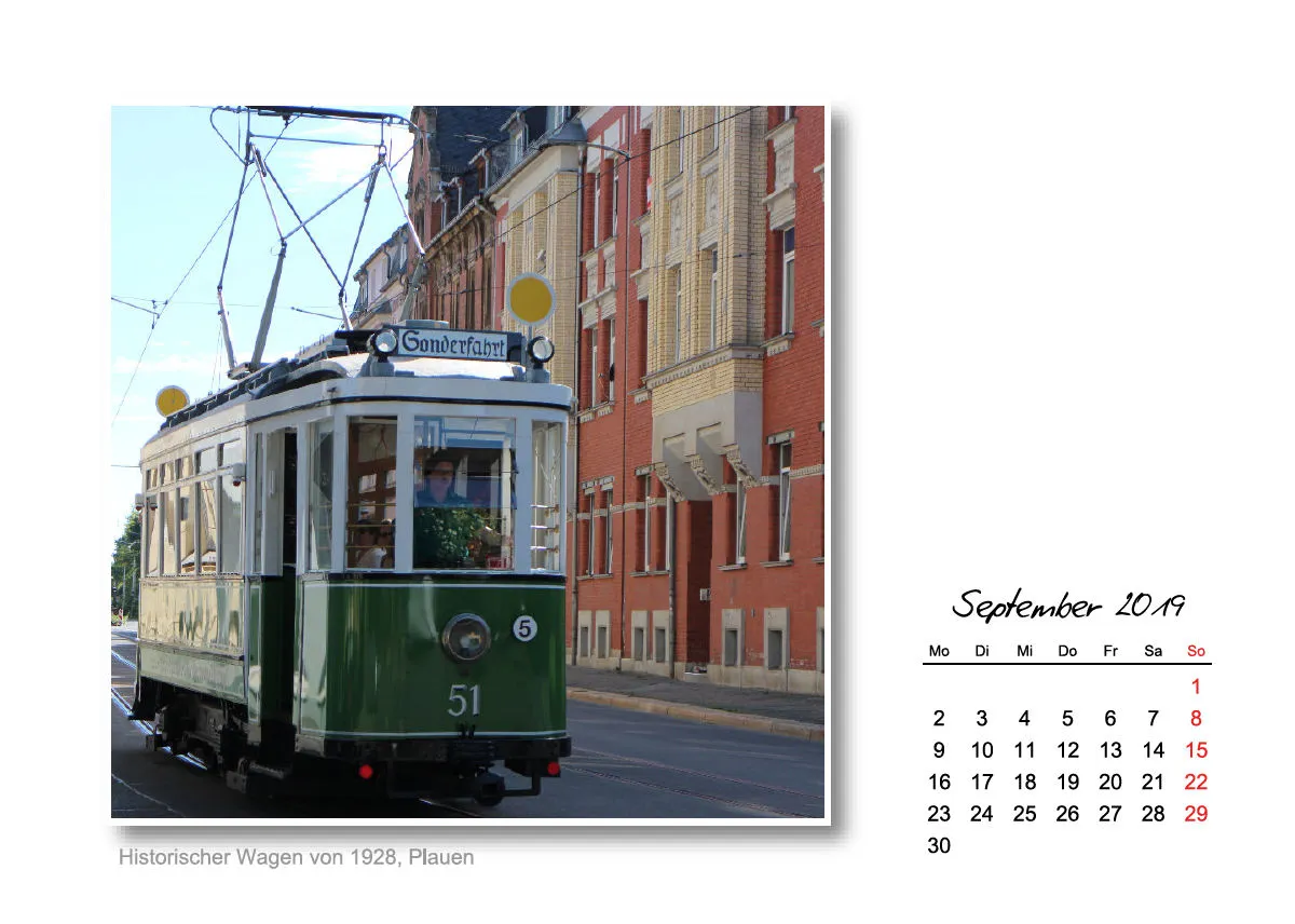 Tischkalender Vogtland 2019 - A5 - Querformat - 14 Seiten - Spiralbindung