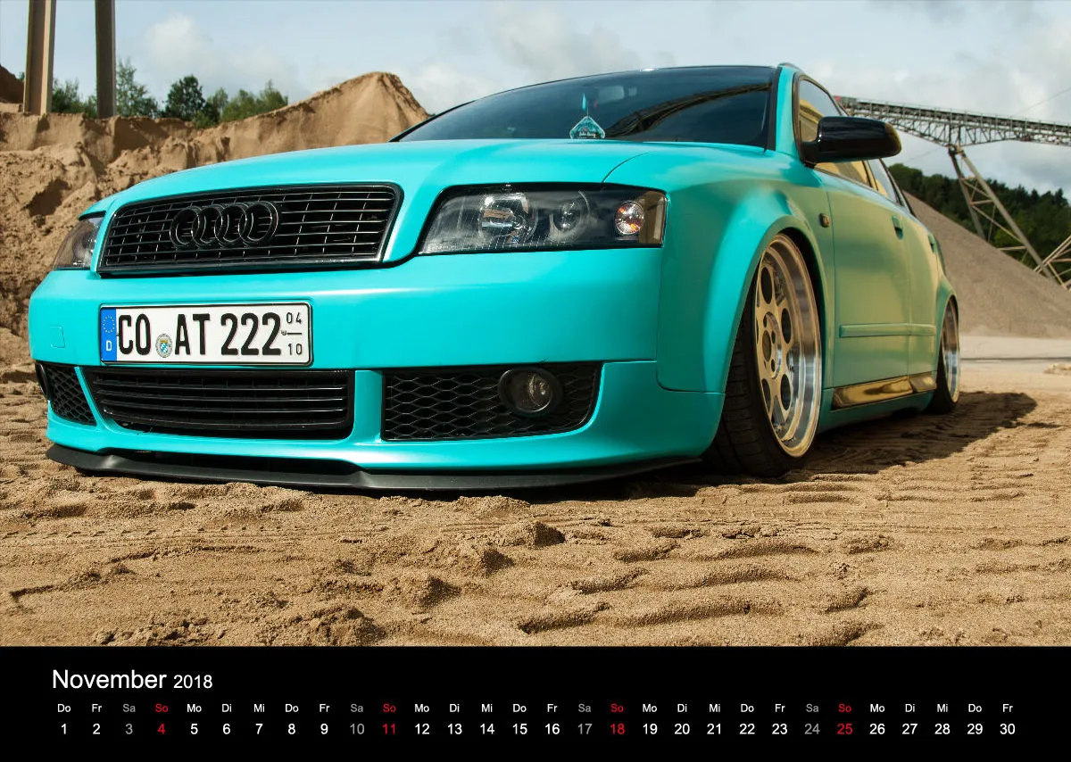 Fotokalender DIN A3 VW Golf 5 GTI u. AUDI A4 Avant