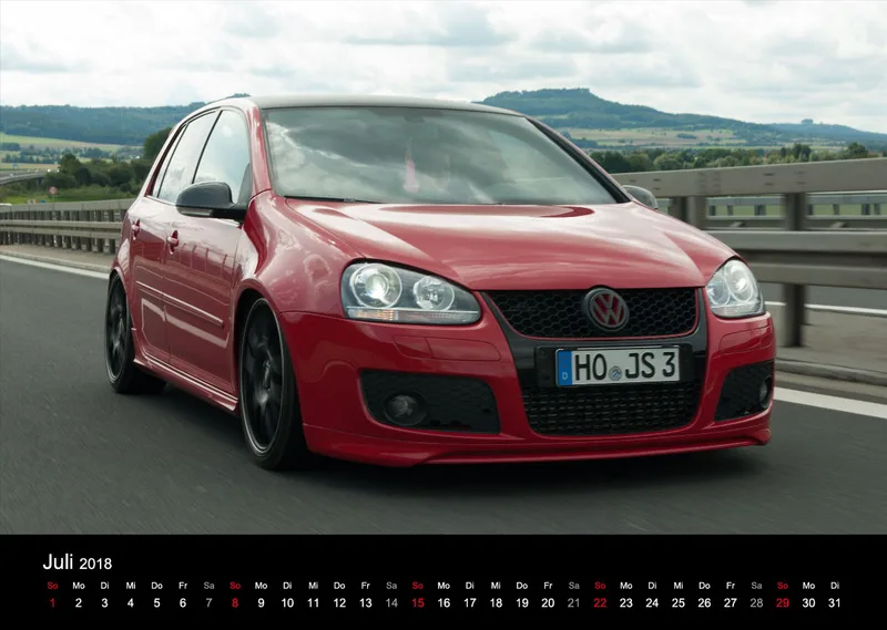 Fotokalender DIN A3 VW Golf 5 GTI u. AUDI A4 Avant