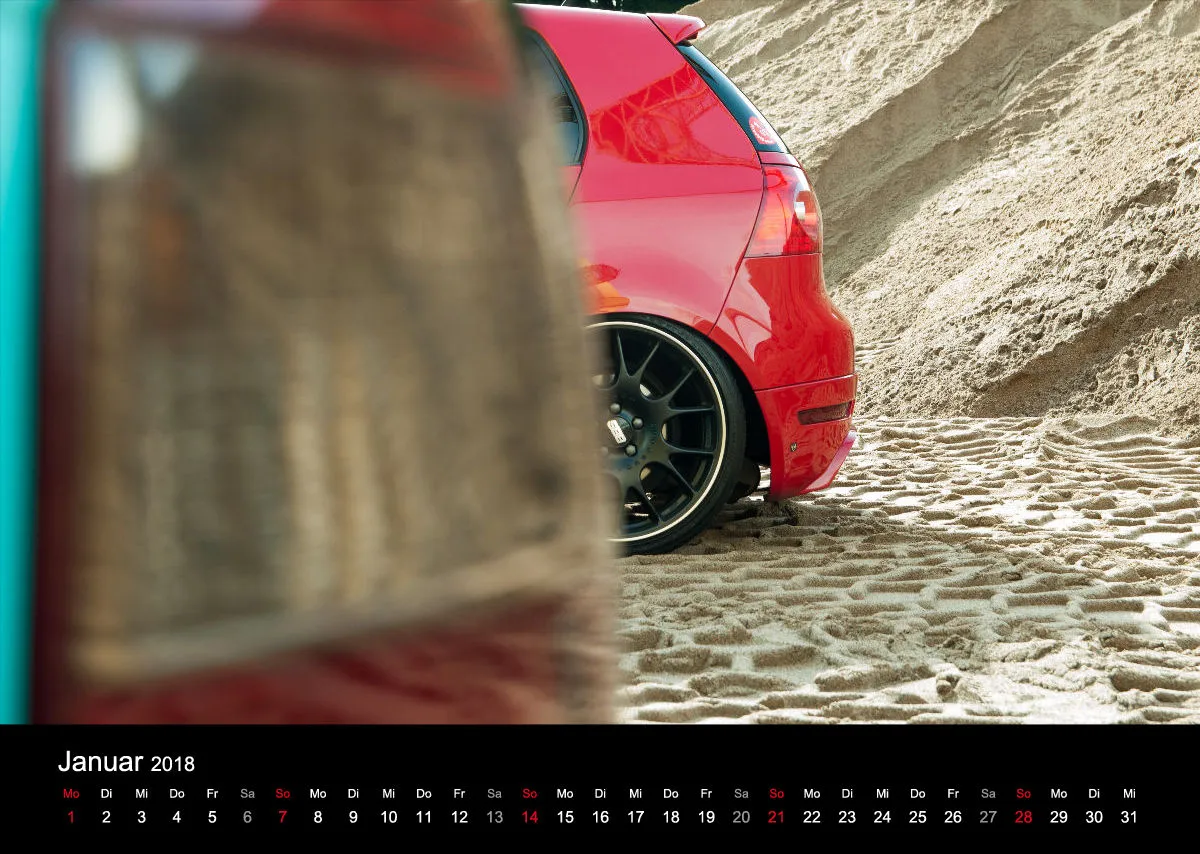 Fotokalender DIN A3 VW Golf 5 GTI u. AUDI A4 Avant