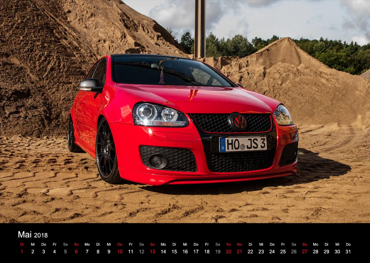 Fotokalender DIN A3 VW Golf 5 GTI u. AUDI A4 Avant