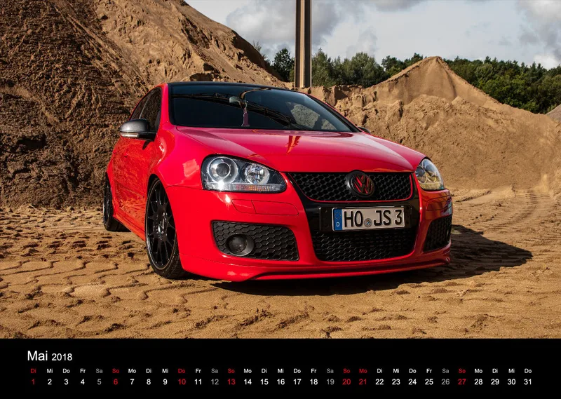 Fotokalender DIN A3 VW Golf 5 GTI u. AUDI A4 Avant