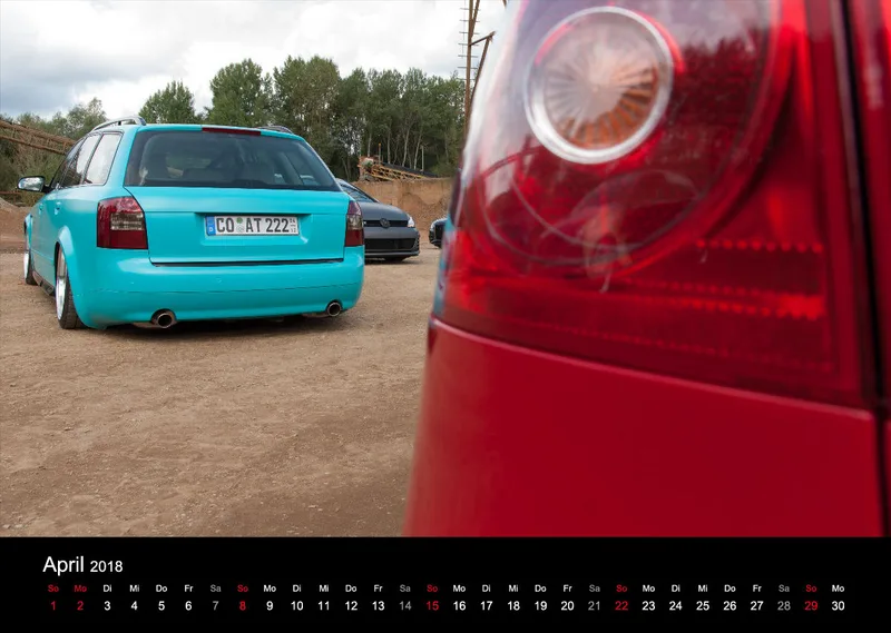Fotokalender DIN A3 VW Golf 5 GTI u. AUDI A4 Avant