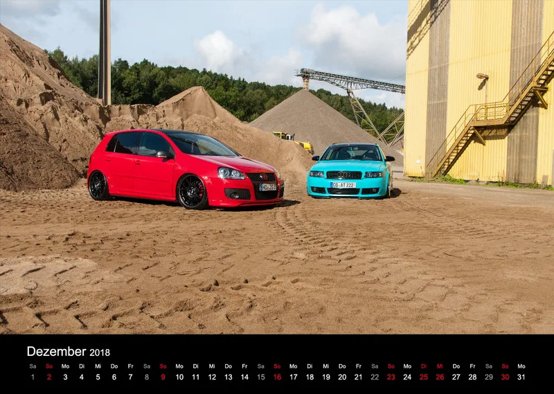Fotokalender DIN A3 VW Golf 5 GTI u. AUDI A4 Avant
